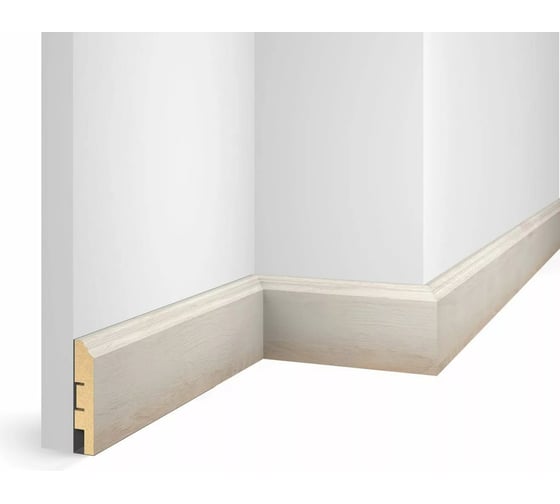 Изображение товара Плинтус COSCA DECOR WP07 экошпон, дуб Коттон, 80x16x2400 мм, МДФ СПБ103252