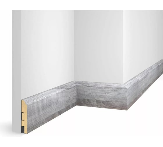 Изображение товара Плинтус COSCA DECOR WP07 экошпон, дуб Рейн, 80x16x2400 мм, МДФ СПБ103735