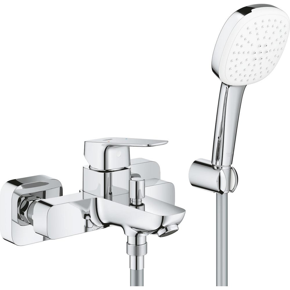 Изображение товара Смеситель для ванны Grohe Cubeo с ручным душем, хром () 1018140000 Изображение товара Смеситель для ванны Grohe Cubeo с ручным душем, хром () 1018140000