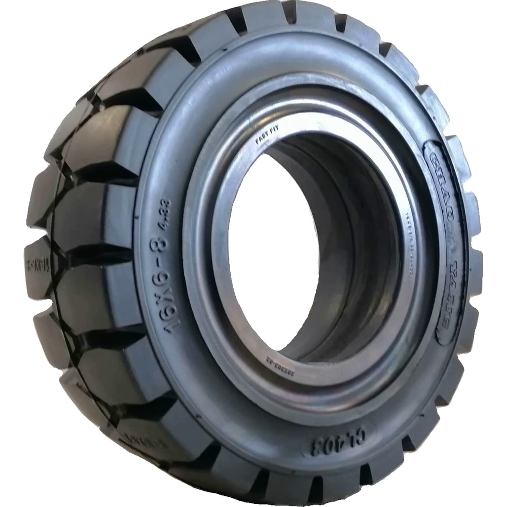 Изображение товара Шина цельнолитая CHAOYANG CL403S для погрузчика 16x6-8 с буртом и быстрым креплением Изображение товара Шина цельнолитая CHAOYANG CL403S для погрузчика 16x6-8 с буртом и быстрым креплением