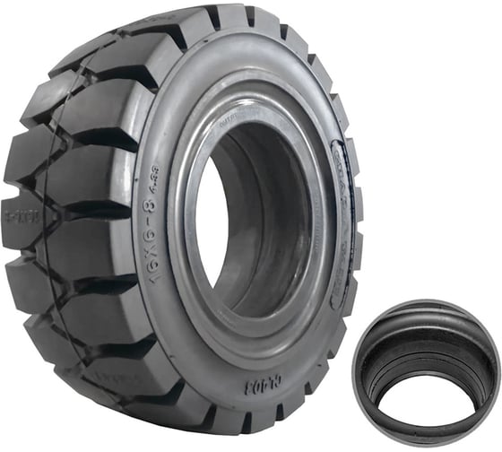 Изображение товара Шина цельнолитая с буртом CHAOYANG 16х6-8 fast fit (CL403) 16х6-8(CL403S)FF