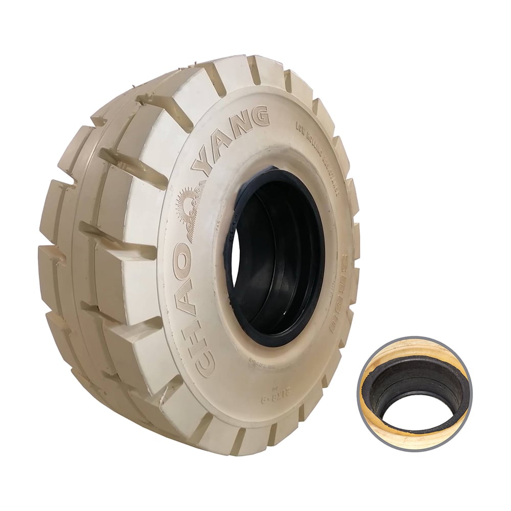 Шина цельнолитая CHAOYANG 21х8-9/6.00 (SR60) с буртом немаркая 21x8-9(SR60)NM+FF