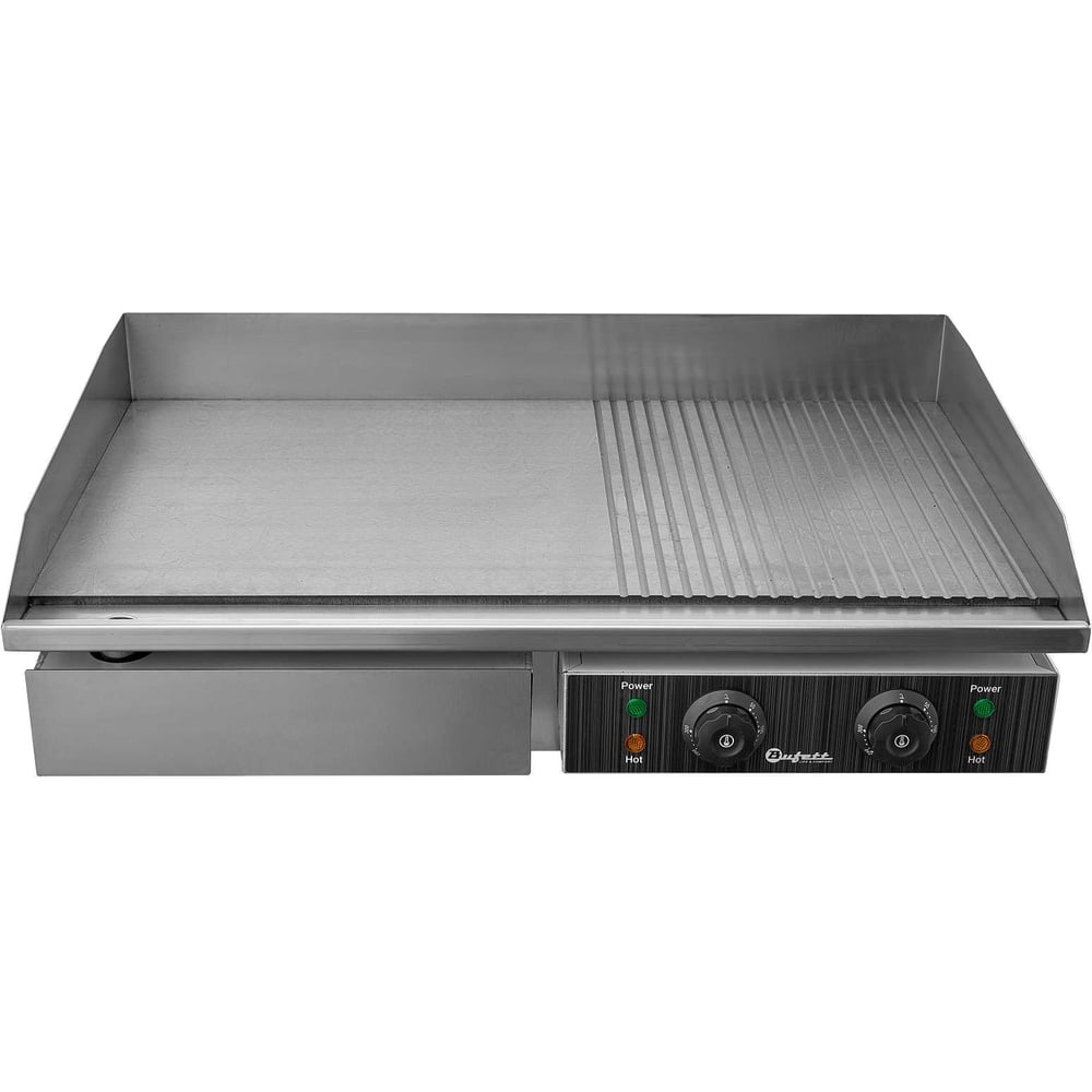 Поверхность жарочная Bufett CGL 131R электрическая, рифленая и гладкая, 4400Вт, 641131