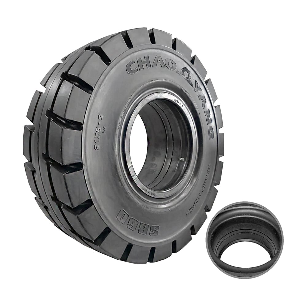Шина цельнолитая с буртом CHAOYANG 21х8-9/6.00 (SR60) 21x8-9(SR60)FF