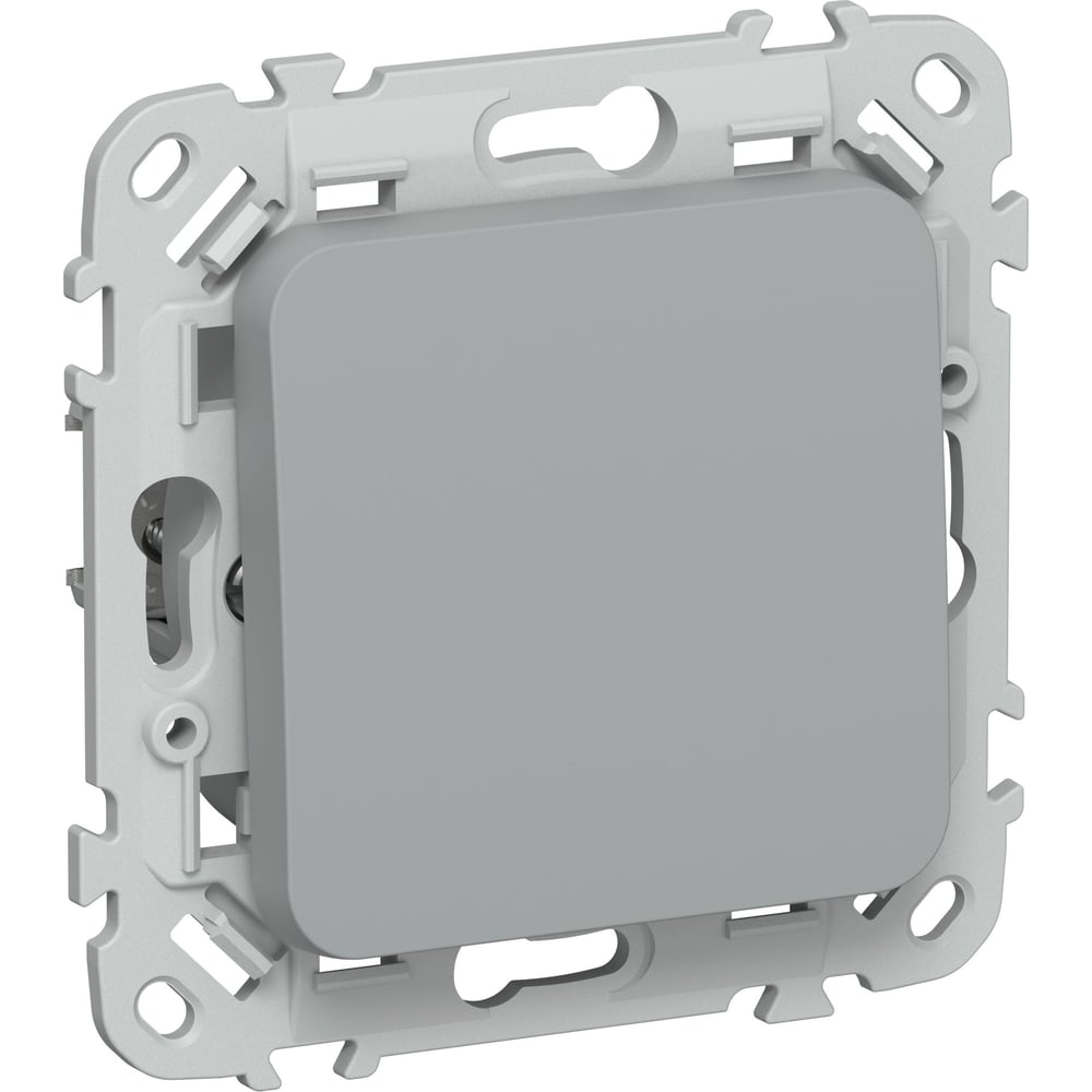 Выключатель 1-клавишный кнопочный проходной IEK FLITE 10А ВС61-2-0-ФлС серый FI-V18-0-10-1-K03