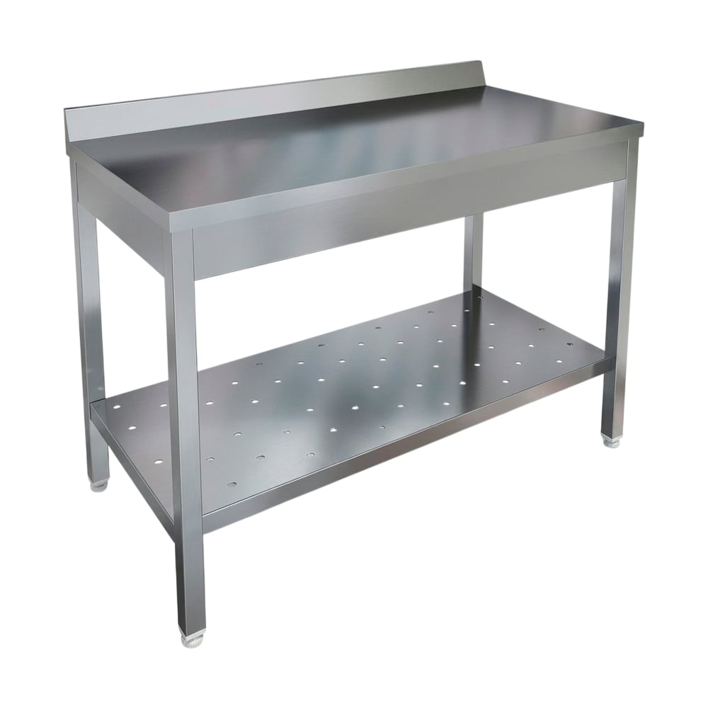 Стол производственный ООО ПФ "ТЕХНО-ТТ" с бортом, перфорированная полка СПП-225/1000