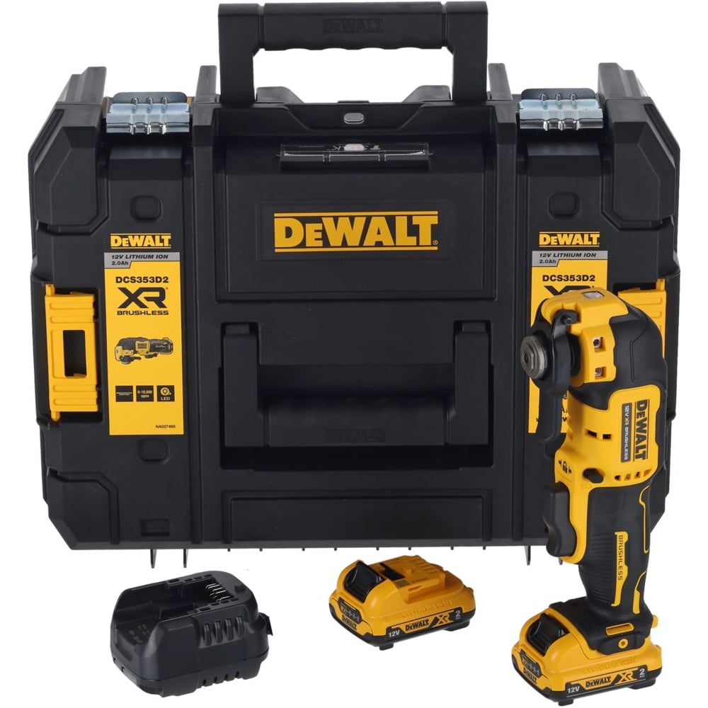 Изображение товара Аккумуляторный реноватор Dewalt DCS353D2, 12 В, 18000 кол/мин, с 2 АКБ 2 Ач и ЗУ, в кейсе TSTAK () DCS353D2-QW Изображение товара Аккумуляторный реноватор Dewalt DCS353D2, 12 В, 18000 кол/мин, с 2 АКБ 2 Ач и ЗУ, в кейсе TSTAK () DCS353D2-QW