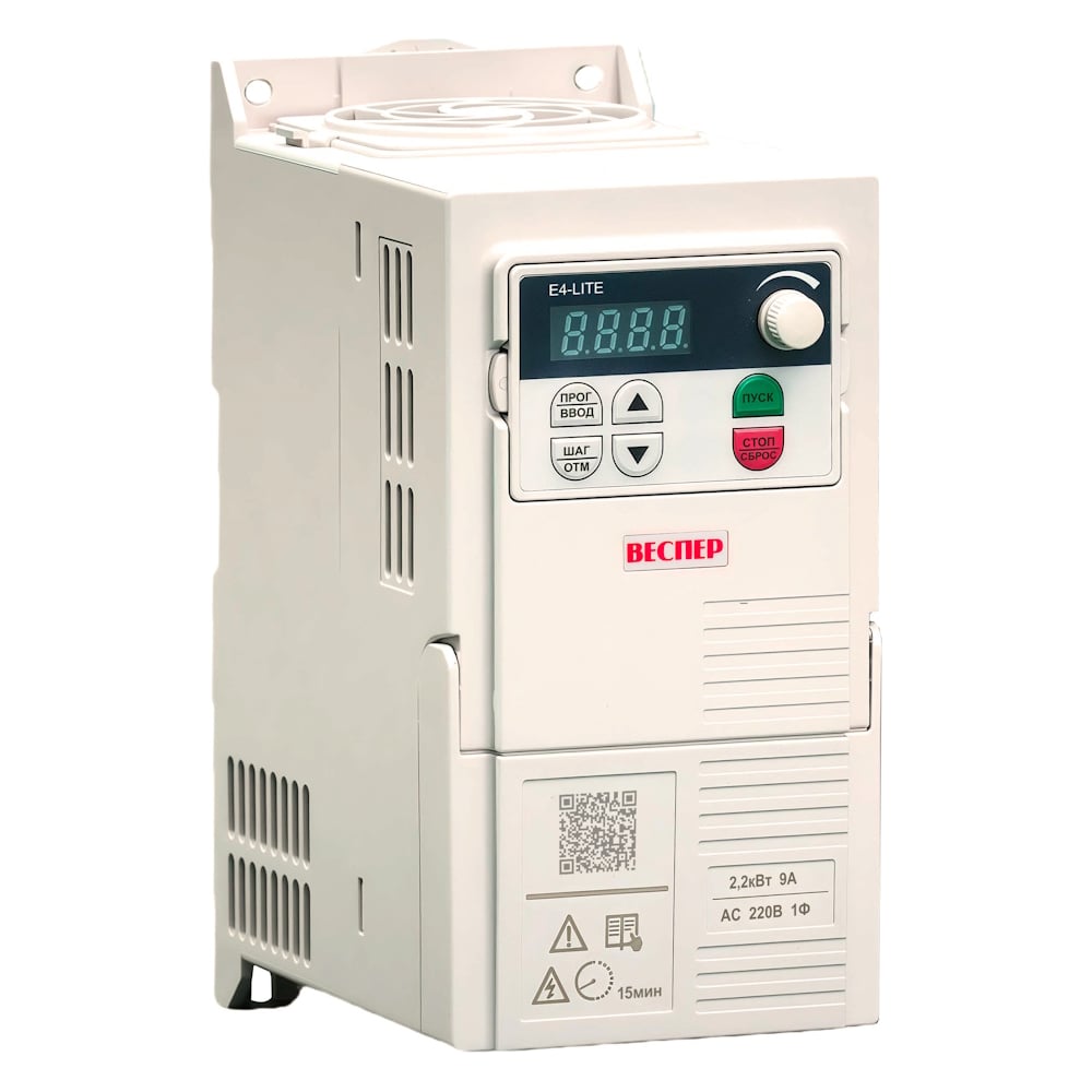Преобразователь частоты со съемным пультом ВЕСПЕР E4-LITE-S3L 2,2кВт 220В, VSP5869