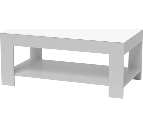 Изображение товара Журнальный стол Мебелик BeautyStyle 26 графит светлый U708, стекло белое 6913