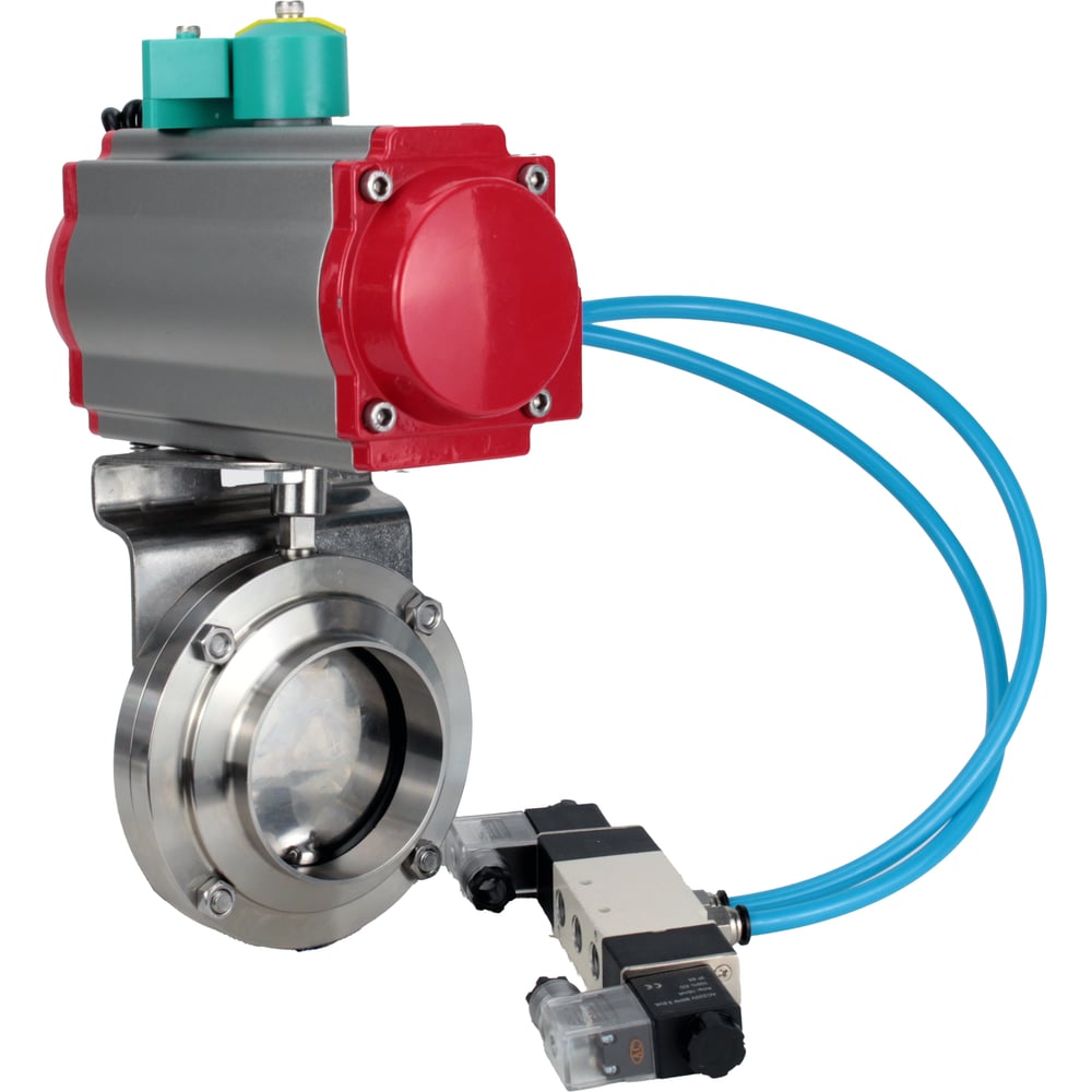 Затвор DN.ru 304-304-Sil-2W-W-H Ду100 Ру10, с пн.прив. DA-052, пн.распр. PND1-T10-220VAC NAMUR, МППП-200 D050-122433