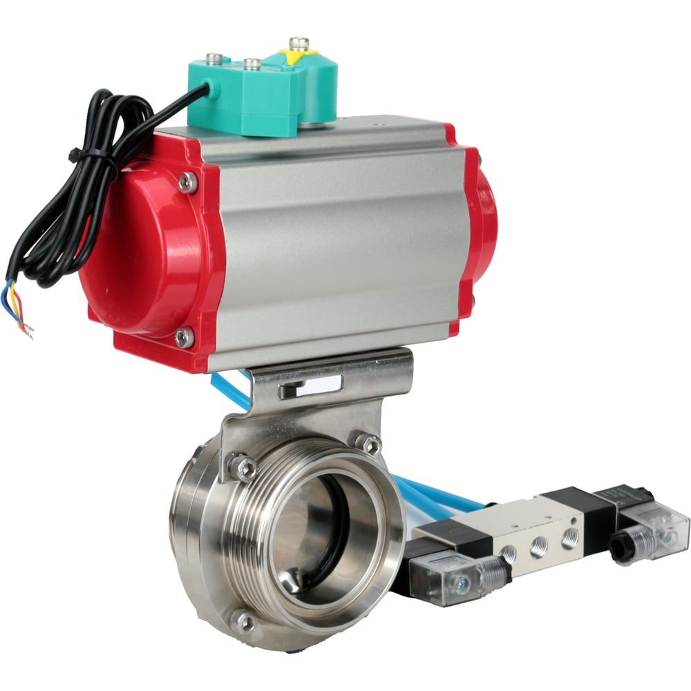 Затвор DN.ru 304-304-EPDM-2W-T-H Ду100 Ру10, с пн.прив. DA-052, пн.распр. PND1-T08-220VAC NAMUR, МППП-200 D050-110452