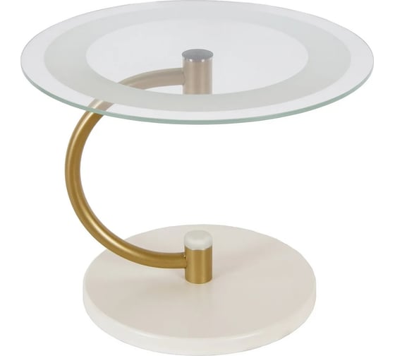 Изображение товара Журнальный стол Мебелик Дуэт 13Н золото, слоновая кость, прозрачный 00 7330