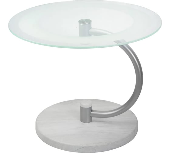 Изображение товара Журнальный стол Мебелик Дуэт 13Н металлик, дуб дымчатый, прозрачный 00 7245