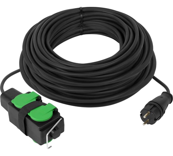 Изображение товара Удлинитель силовой ЭРА GREEN LINE UDL-KG-2x2,5m-30m-IP44 с крышками 4 розетки 30м КГ 2x2.5мм2 IP44 Б0072578