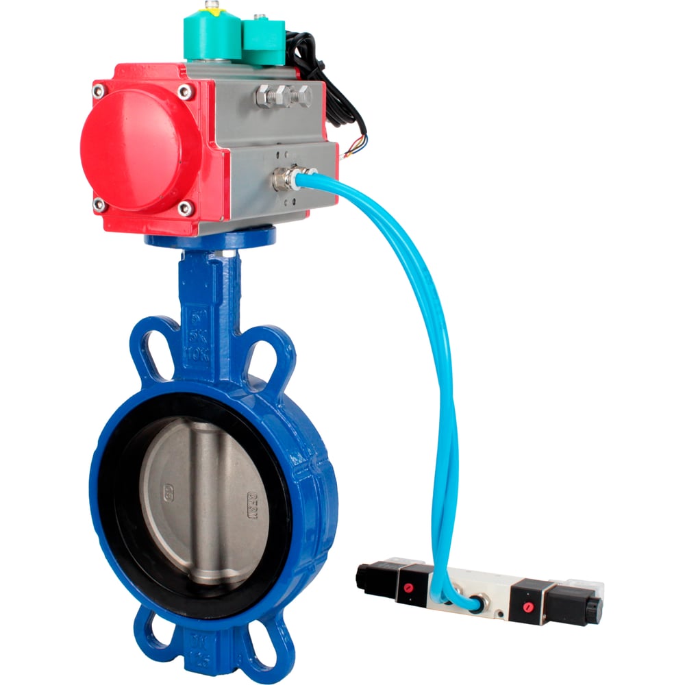 Затвор DN.ru WCB-316L-VITON Ду150 Ру16, с пн.прив. DA-105, пн.распр. PND1-T08-220VAC NAMUR, МППП-200 D050-118691