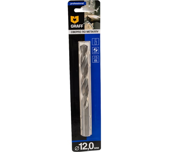 Изображение товара Сверло по металлу 12 мм спиральное GRAFF 72120151