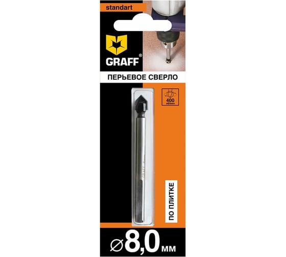 Изображение товара Сверло по стеклу и керамике 8 мм GRAFF 800862