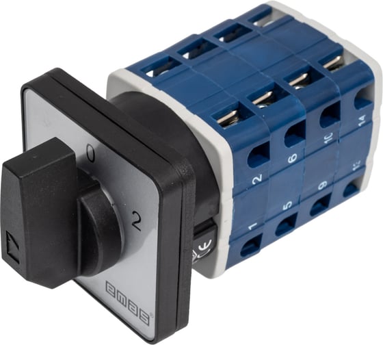 Изображение товара Переключатель полюсов Emas реверсивный четырёхфазный 1-0-2 40А PSA040KD434S