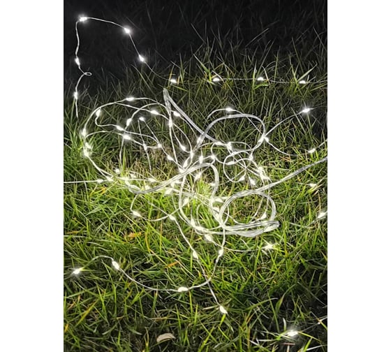 Изображение товара Садовая гирлянда КОСМОС Золотые нити на солнечной батарее KOC_SOL197