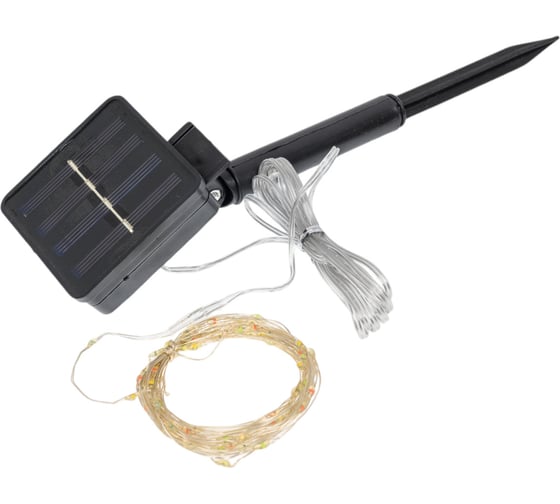 Изображение товара Садовая гирлянда КОСМОС Разноцветные нити на солнечной батарее KOC_SOL196