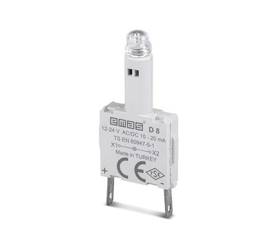 Изображение товара Светодиод Emas 12-24 В пост/переменного тока жёлтый D8