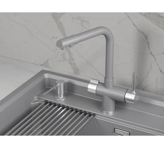Изображение товара Кухонный смеситель Granula 5008 АЛЮМИНИУМ