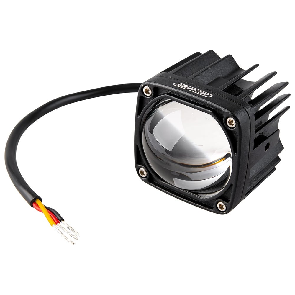 Фара светодиодная SKYWAY OFF ROAD 57*(80)*50мм прямоугольная 12V/24V 15W 6000K 2 диода Дальний свет коробка S07202009