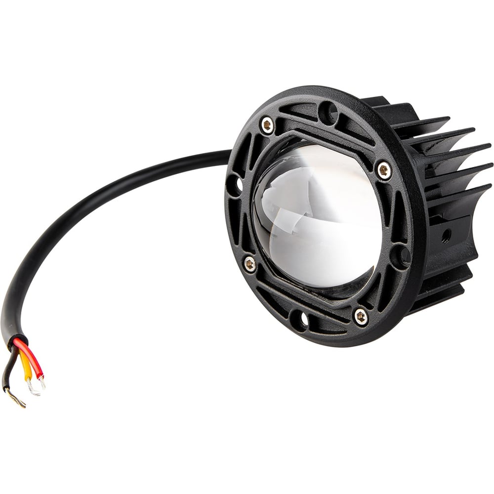 Фара светодиодная SKYWAY OFF ROAD 76*76*55мм круглая 12V/24V 15W 6000K 2 диода Дальний свет коробка S07202008