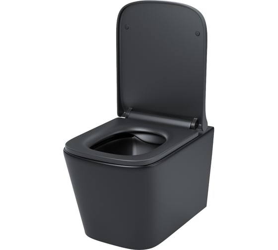 Изображение товара Подвесной унитаз IDDIS Bild безободковый, чёрный матовый BILR2BMi25