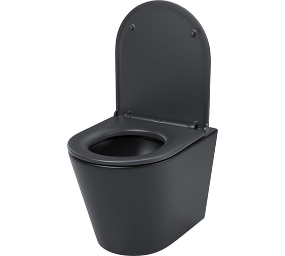 Изображение товара Подвесной унитаз IDDIS Calipso безободковый, чёрный матовый CALR3BMi25