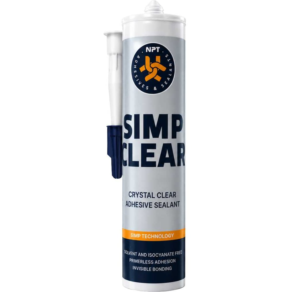 Клей герметик NPT для прозрачных кирпичей SiMP CLEAR 290 мл. кристально-прозрачный 8033765312400