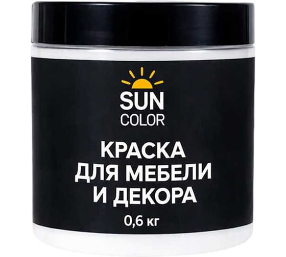 Изображение товара Краска для мебели и декора Sun Color цвет кремовый 0,6 кг 45062