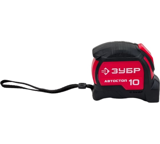 Изображение товара Рулетка ЗУБР Автостоп 10м/25мм с автостопом и ударостойким обрезиненным корпусом 34052-10-25_z01