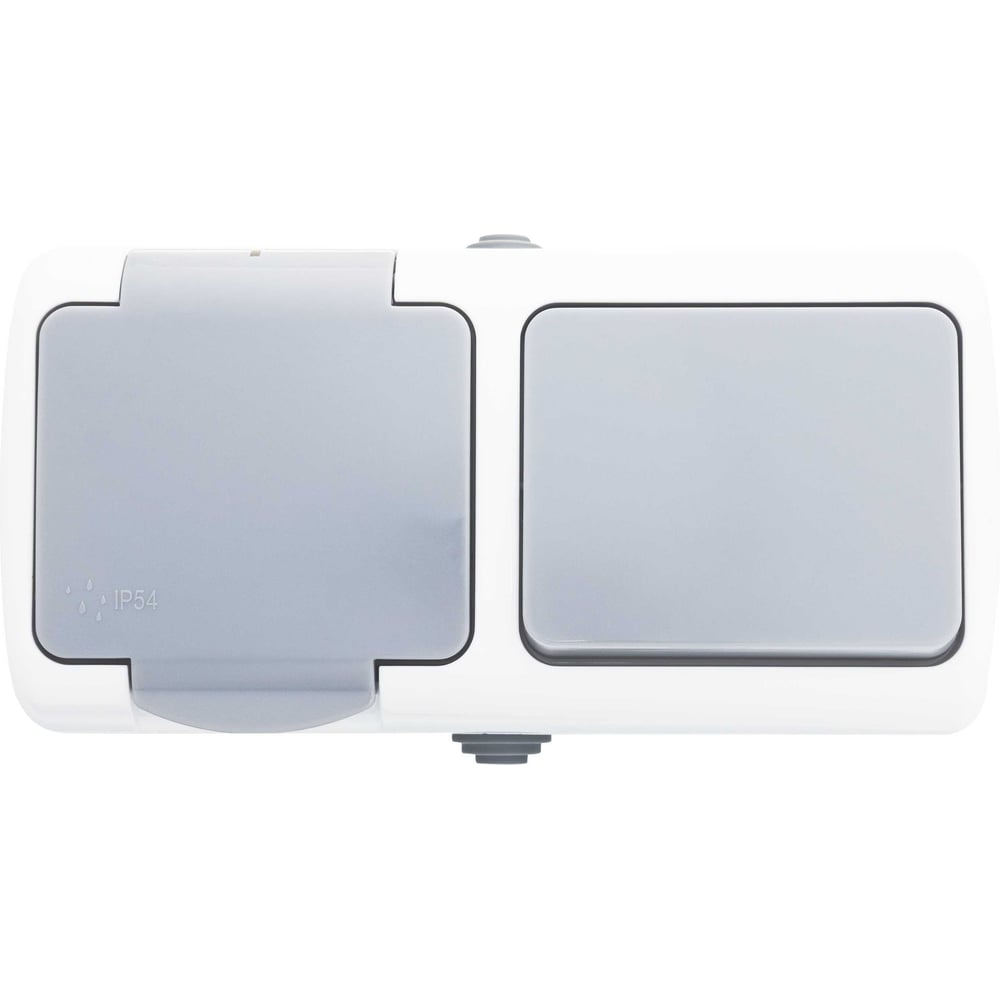 Изображение товара Блок горизонтальный General Lighting Systems СИГМА выключатель+розетка IP54 16А