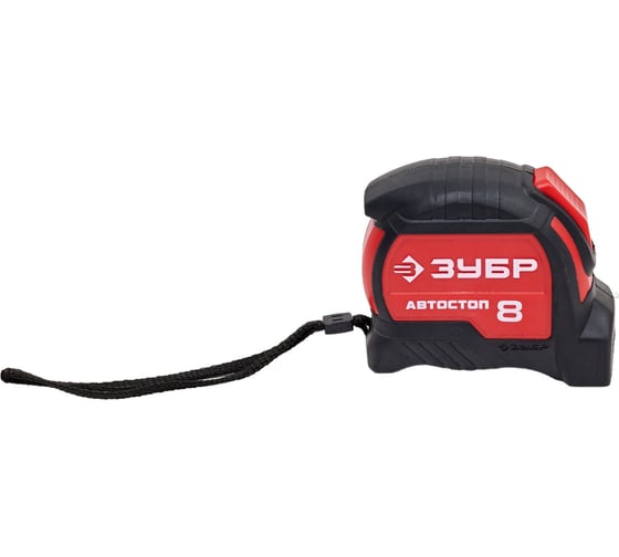 Изображение товара Рулетка ЗУБР Автостоп 8м/25мм с автостопом и ударостойким обрезиненным корпусом 34052-08-25_z01