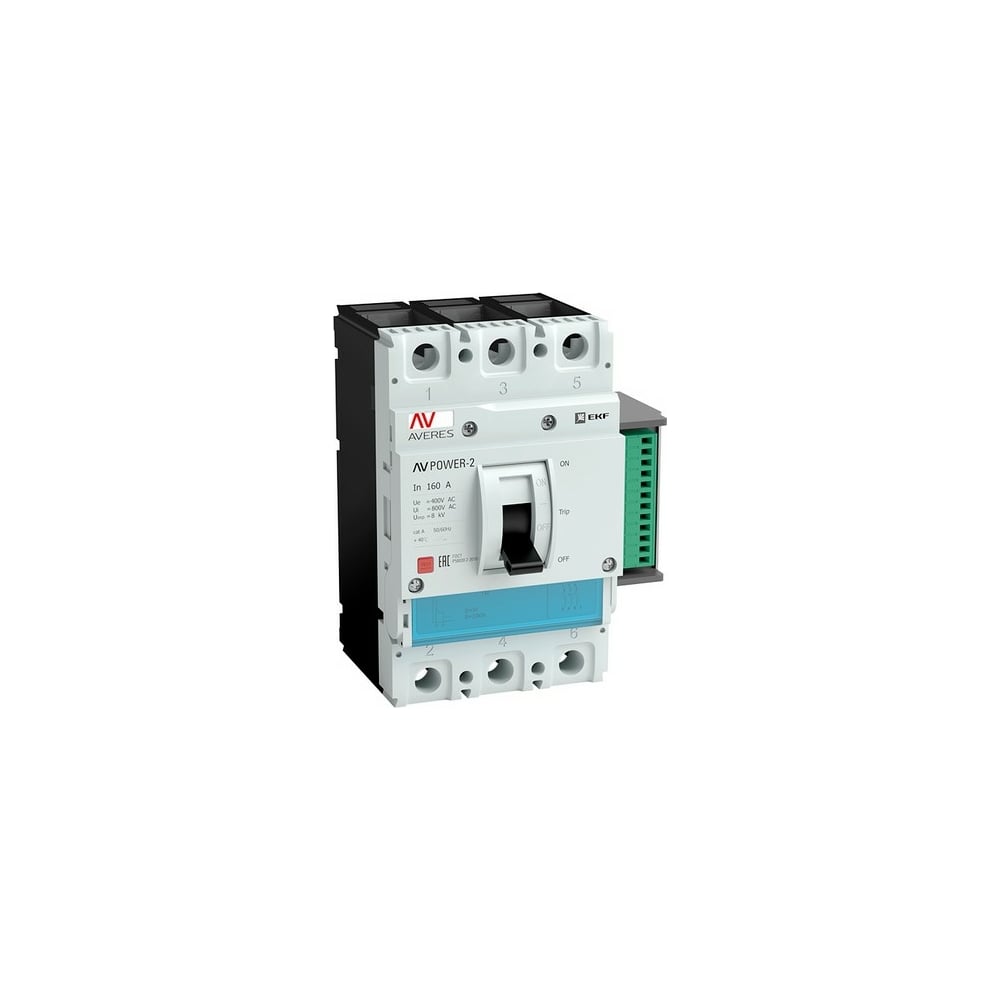 Изображение товара Автоматический выключатель EKF AV POWER-1/3 160А 100kA на DIN-рейку
