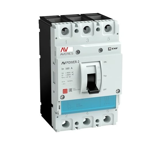 Изображение товара Автоматический выключатель EKF AV POWER-2/3 125А 80kA TR AVERES mccb-23-125H-TR-av