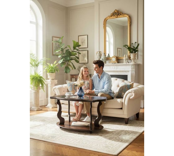 Изображение товара Журнальный стол Мебелик Берже 3С темно-коричневый 00 1861