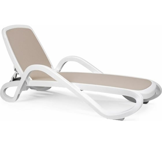 Изображение товара Шезлонг с подлокотниками NARDI Alfa белый-тортора 404160012415F