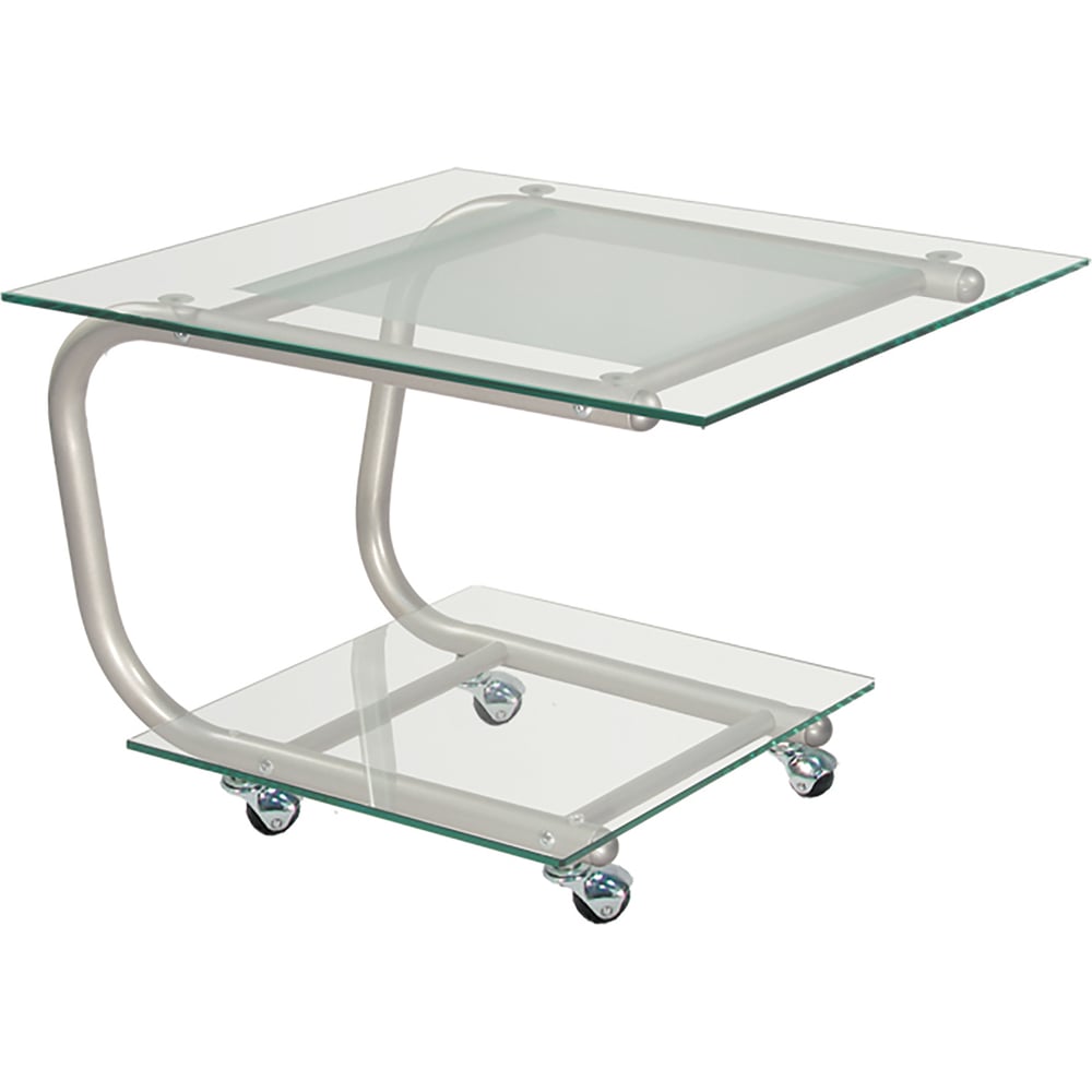 Изображение товара Журнальный стол Мебелик Дуэт 9 металл, стекло, 600x600x500 мм