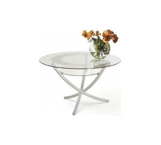 Изображение товара Журнальный стол Мебелик Дуэт 4 металлик, прозрачный 1036