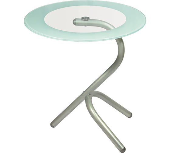 Изображение товара Журнальный стол Мебелик Дуэт 5 металлик, прозрачный 00 1803