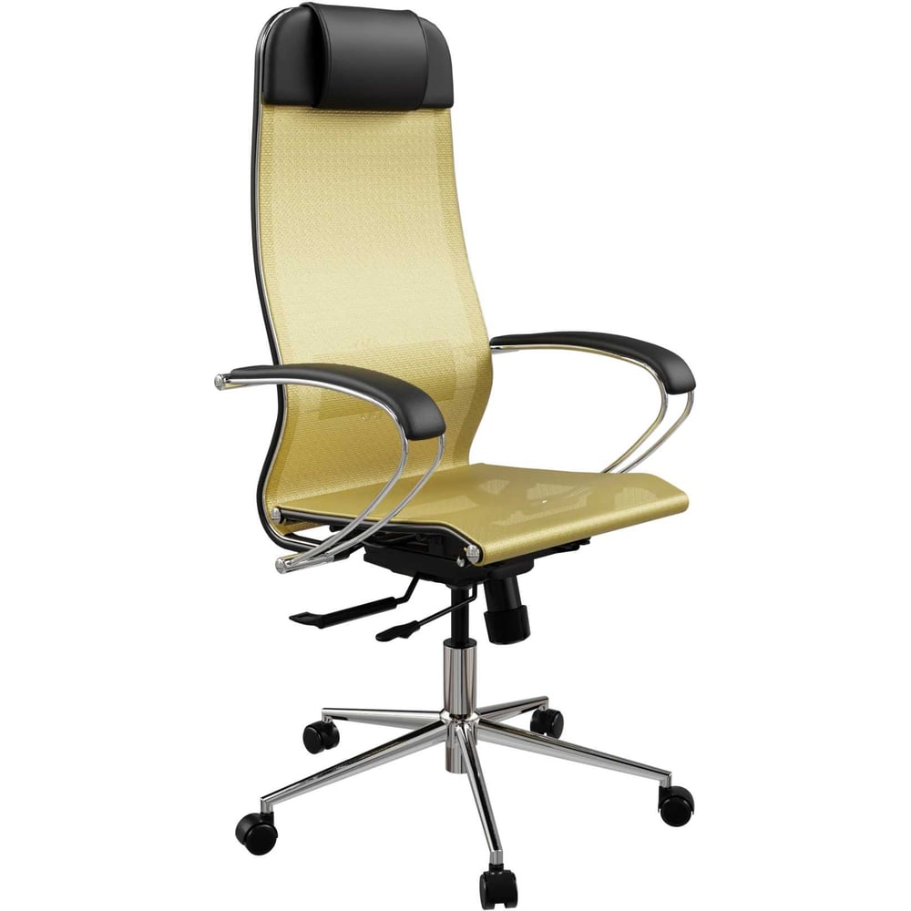 Кресло для персонала МЕТТА ErgoLife Set 4/подл.131/осн.Synchro 152 (Золотой ротанг 29B.16.1.353) z29B.16.1.353