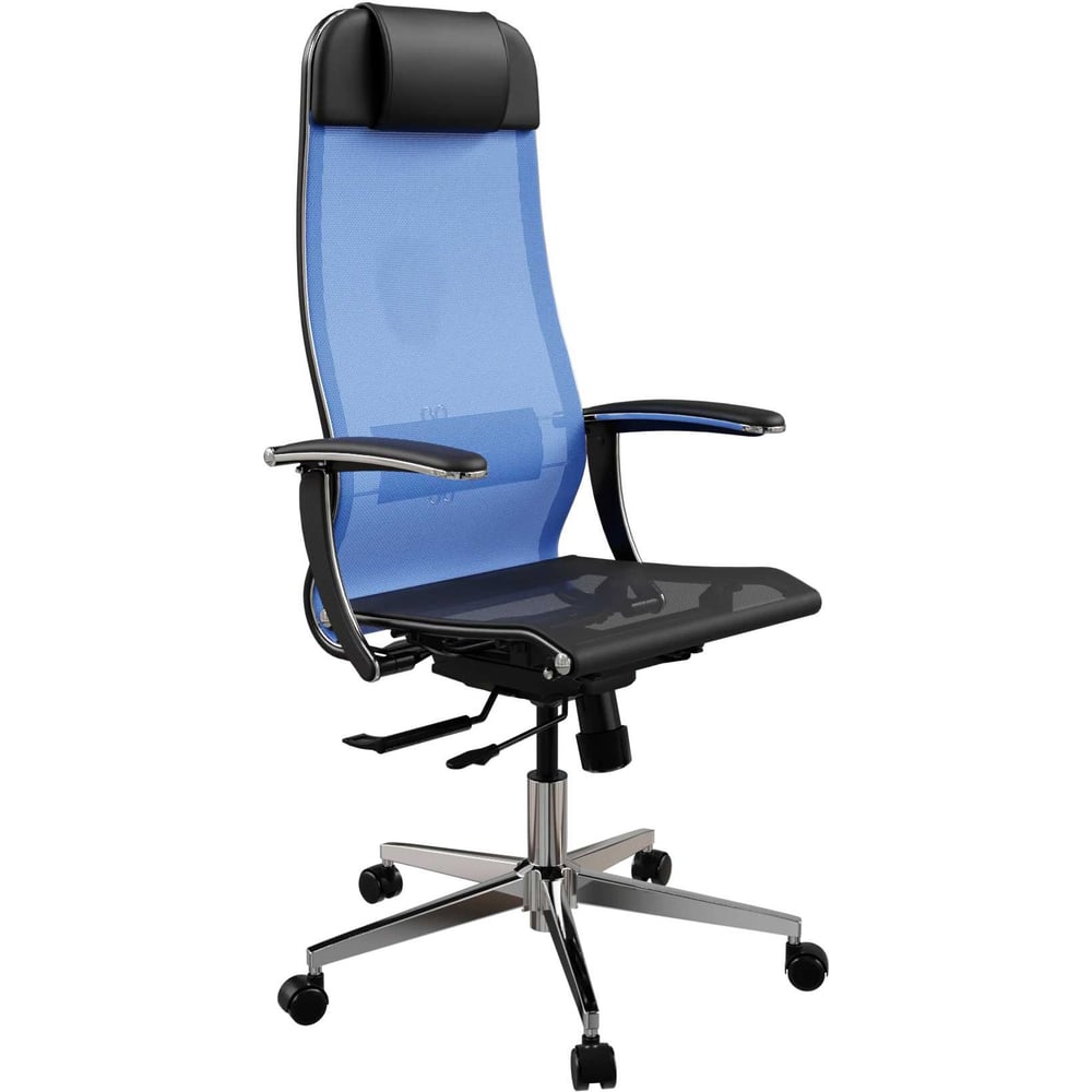Кресло для персонала МЕТТА ErgoLife Set 4/подл.158/осн.Synchro 104 (Васильковый-Черный 55B.4.1.333) z509882583