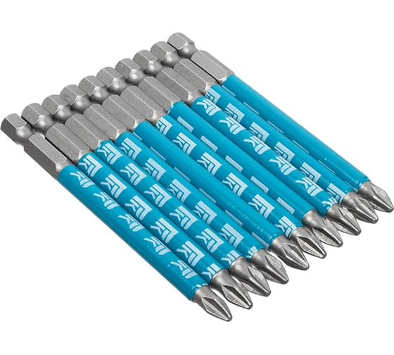 Изображение товара Биты профессиональные в ленте (10 шт; PH2x90 мм; сталь S2; 1/4" Е) РемоКолор 33-9-574