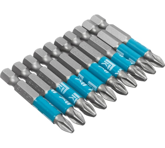 Изображение товара Биты профессиональные в ленте (10 шт; PH2x50 мм; сталь S2; 1/4" Е) РемоКолор 33-9-572