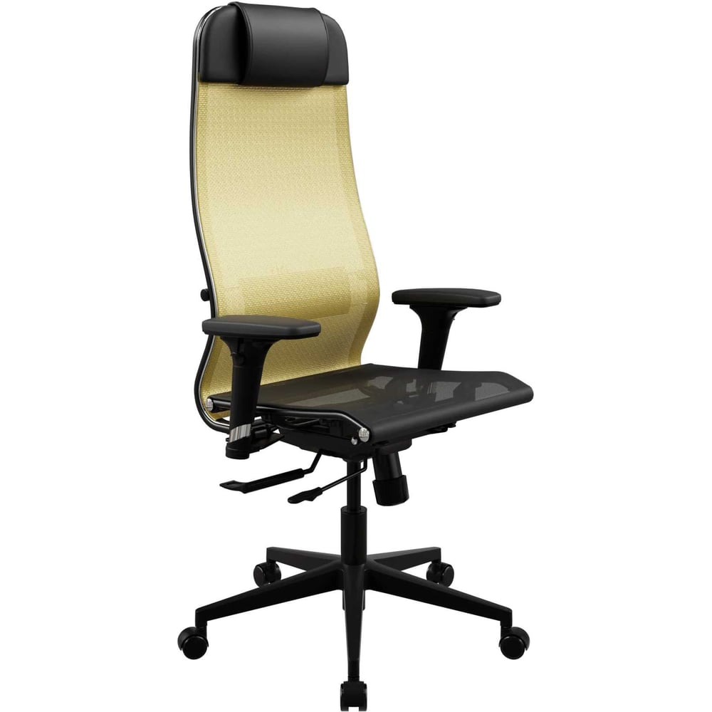 Кресло для персонала МЕТТА ErgoLife Set 4/подл.200/осн.Synchro 102 (Золотой ротанг-Черный 558.D.1.2F3) z509882699