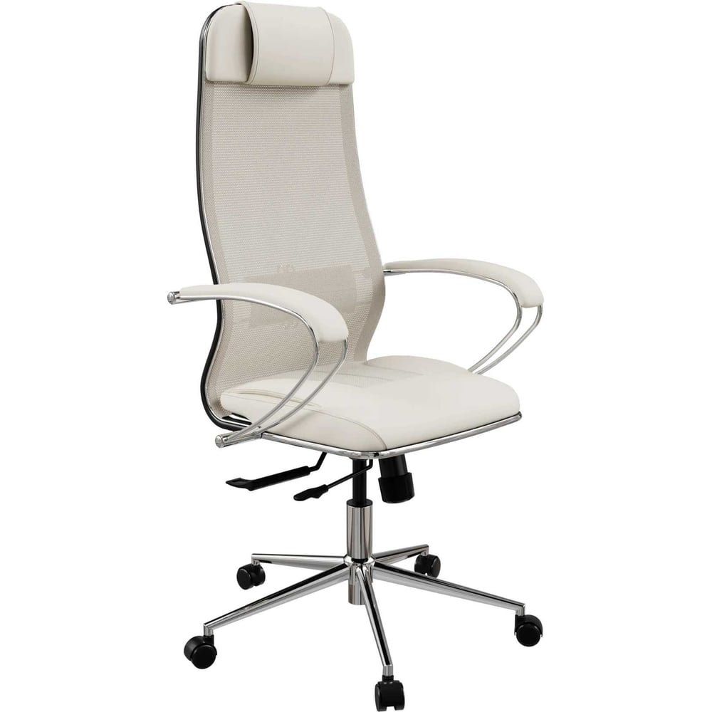 Кресло для персонала МЕТТА ErgoLife Set 5/подл.131/осн.Synchro 152 (Молочный 47C.16.1.353) z47C.16.1.353