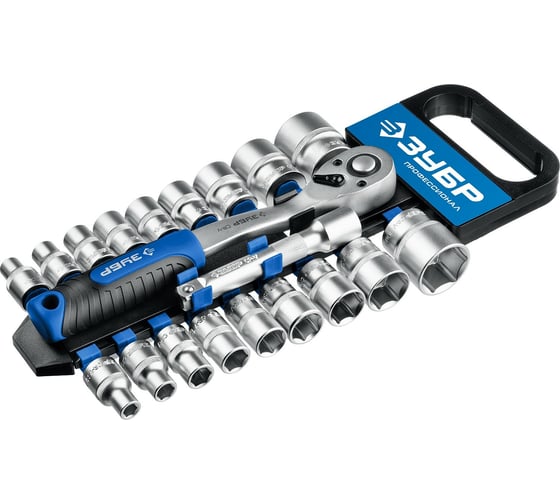 Изображение товара Набор торцовых головок ЗУБР Профессионал ТБ-20 20 предметов 27647-H20_z01