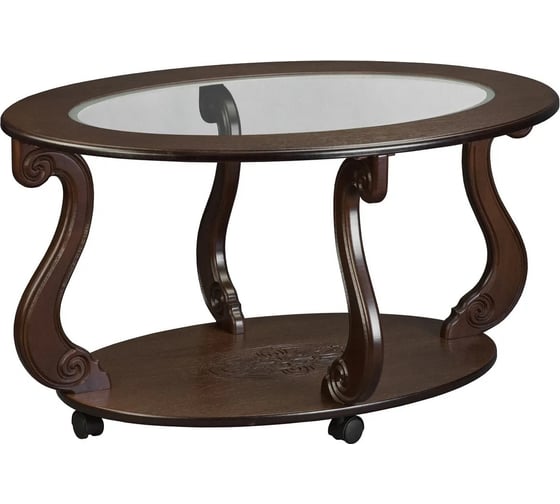 Изображение товара Журнальный стол Мебелик Овация С на колесах, темно-коричневый 00 6755
